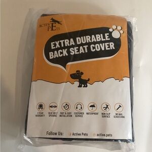 New Active Pets Back Seat Cover Protector for Dogs - Black Pink Extra Durable